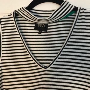 Striped Tank with choker detail